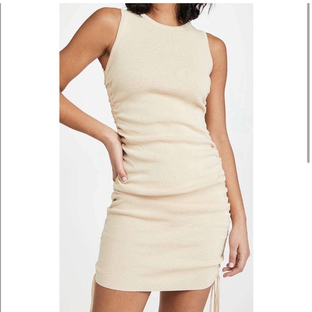 Elegant Cream Sleeveless Dress